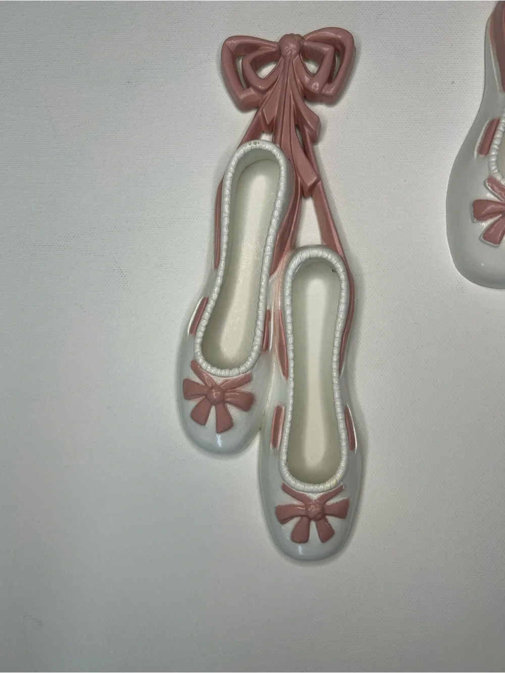Vintage Burwood molded plastic Ballerina Slippers Wall Art Hanging Decor